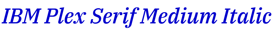 IBM Plex Serif Medium Italic लिपि